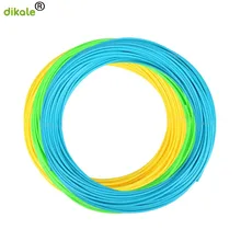 Dikale 3m x 3 cores 3D Pen Filament PLA 1.75 milímetros de Plástico de Borracha Material De Impressão para a Impressora 3D Caneta filamento
