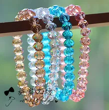 8mm Crystal Beads Bracelets & Bangles Stretchy Bijoux Pulseras Charm Bracelets For Women Wristband Fashion Jewelry