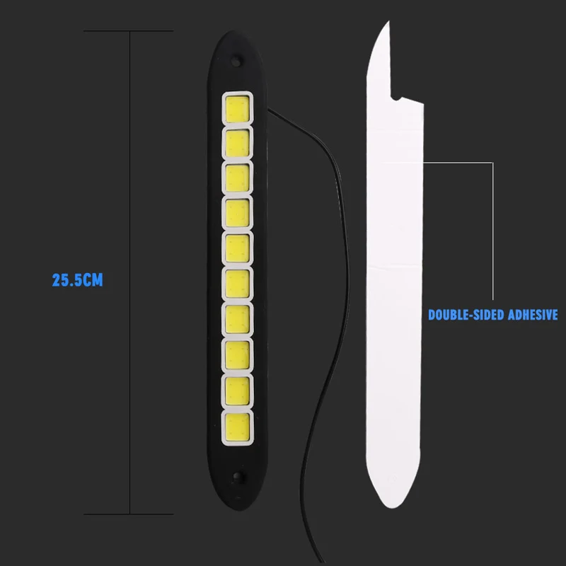 Hlxg 2 шт. тонкий водонепроницаемый 20 Вт LED 12 в дневные ходовые огни DRL COB полосы лампы