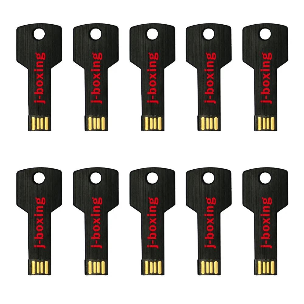 

J-boxing USB Flash Drives Key Shape 10PCS/Pack 1GB 2GB 4GB 8GB 16GB 32GB Thumb Drive USB Memory Sticks Pendrive for PC Mac Gifts