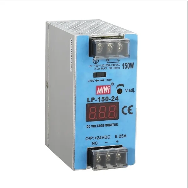 

Free Shipping CE RoHS Certificated 12v LP-150-12 150w 12.5A digital monitor din rail switching power supply For Industry