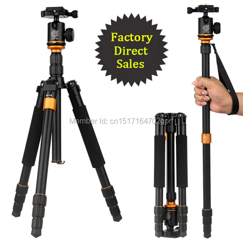  Hot Q999s Professional Photographic Portable Tripod To Monopod+Ball Head For Digital SLR DSLR Camera Fold 35cm Max Loading 15Kg 