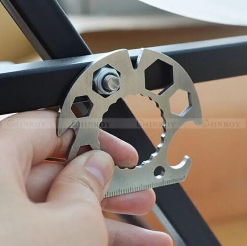 

Multi Card Tools Semicircle tool Multifunctional bottle opener Wrench Screwdriver rope cutter Mini EDC Pocket Tools
