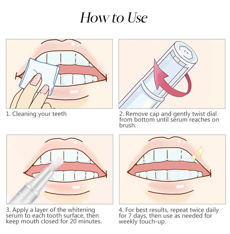 Отбеливающая ручка для зубов, очищающая сыворотка, удаляет пятна, стоматологические инструменты, гигиена полости рта, гель для отбеливания