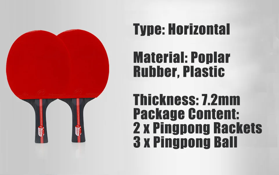 Online 2pcs lot Table Tennis Bat Racket Double Face Pimples In Long Short Handle Ping Pong Paddle Racket Set With Bag 3 Balls