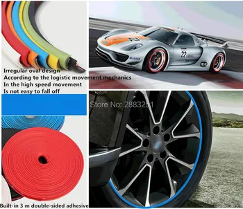 

8M Car Styling Car Wheel Hub Sticker Decorative Strip for BMW e46 e90 e39 f30 f10 e36 e60 x5 e53 f20 e34 x3 x6 e91 Accessories