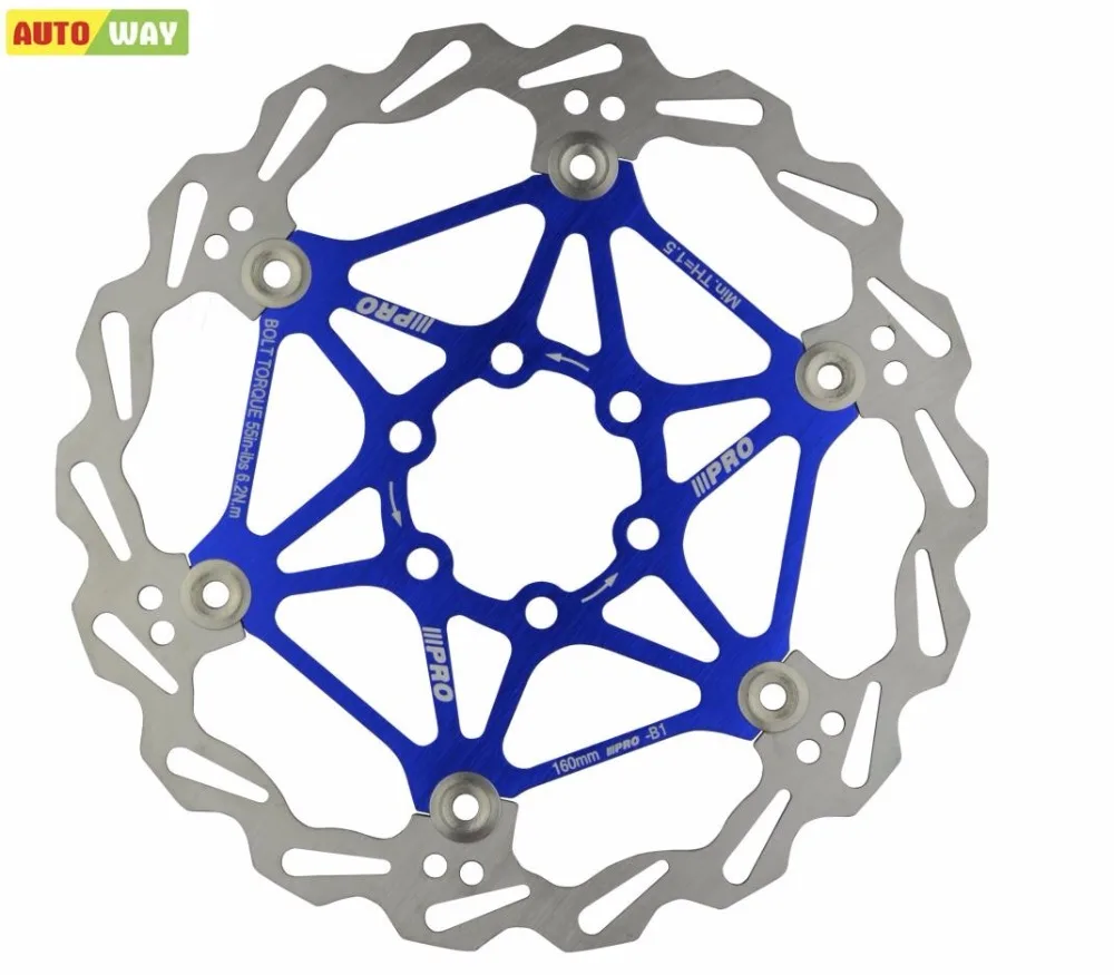 Autoway Mountain Bike Brake Rotor 160mm 6 Bolt Floating Disc Brake