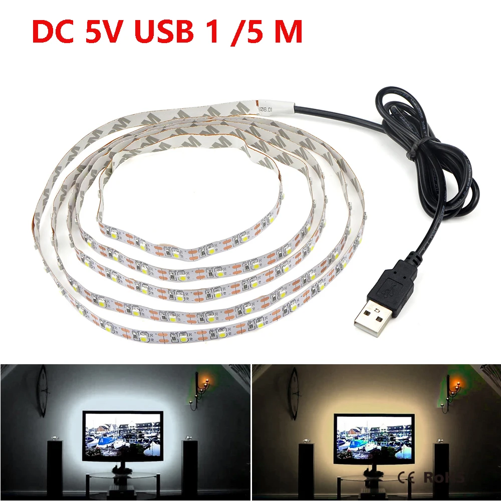 5V USB 5M led Strip none light Lamp SMD 2835 Not Waterproof Warm White Cable ledstrip lamp Decor for TV Backlight Christmas 5V USB 5M led Strip none light Lamp SMD 2835 Not Waterproof Warm White Cable ledstrip lamp Decor for TV Backlight Christmas