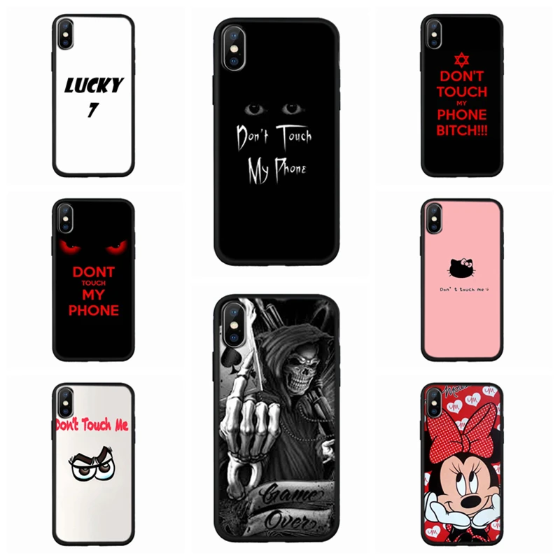 Silicone Cover Case For iPhone X XR XS 6 6S 7 8 Plus Lucky Pattern Phone Cases Back Shell Max B51 |