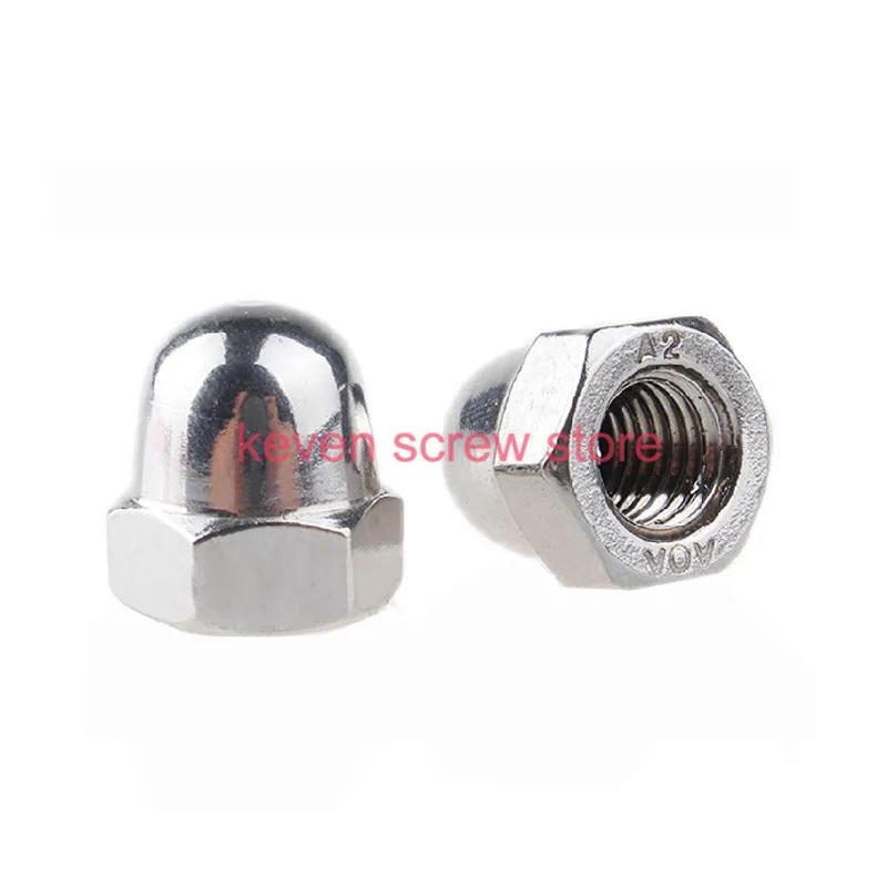 

Free shipping 100pcs/lot Metric thread M4 304 Stainless Steel Cap Nuts