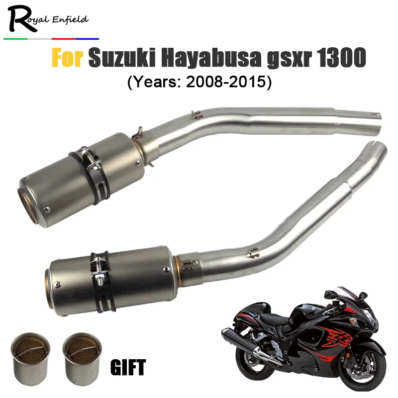 Переходник из стали Hayabusa gsxr1300 2008 2015 для выхлопной трубы мотоцикла подходит Suzuki
