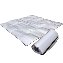 Коврик для кемпинга 200*200*3 одна сторона мм алюминиевый влагостойкий коврик 3-4 человек коврик EVA алюминиевый коврик водонепроницаемый