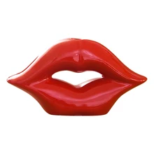 Красные губы ваза простая креативная керамическая ваза украшение Европейская декоративная пара романтическое украшение для дома подарки