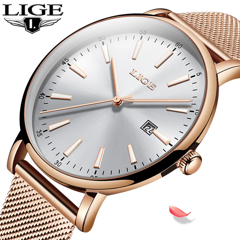 LIGE женские часы Топ люксовый бренд кварцевые часы Дамская мода светящиеся часы водонепроницаемые Дата девушка наручные часы подарок для жены