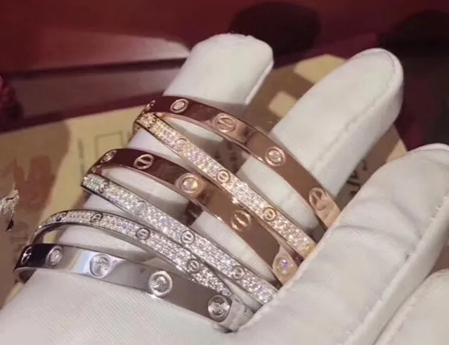 

Real S925 silver famous brand jewelry 3A cubic zirconia cross bangles Bracelets pulseiras for women