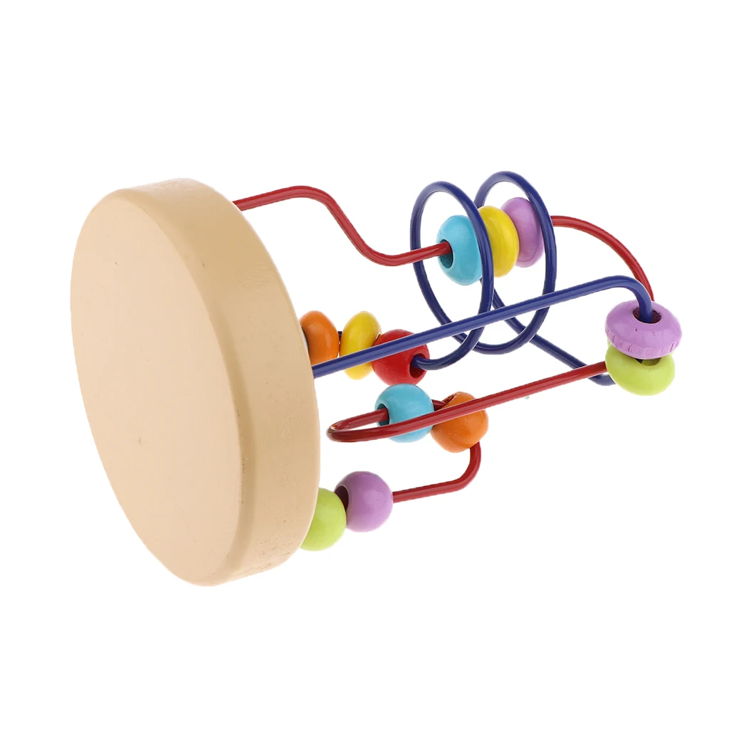 Baby Counting Circle Bead Abacus Toddlers Classic Wooden Beads Maze Roller Coaster Early Educational Toys Gift