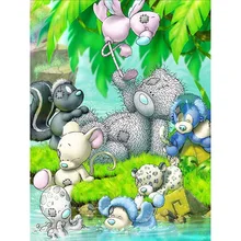 DIY, полный квадрат, алмазная вышивка, синий нос медведи фото на заказ, Алмазный живопись, вышивка крестом, 3D, Алмазная мозаика, декор JS1500 алмазная вышивка распродажа алмазная мозаика картины стразами