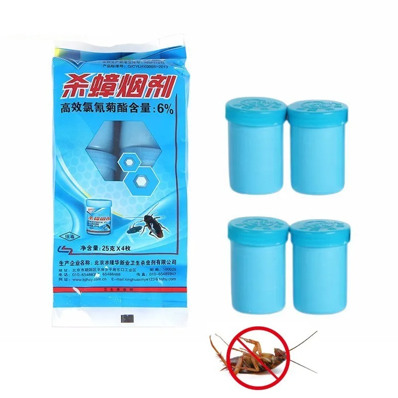 

4pc/lot Effective Cockroaches Killer Cockroach Repellent Smoke Smoked To Kill Omnidirectional No Dead Ends Kill Mosquitoes Fly