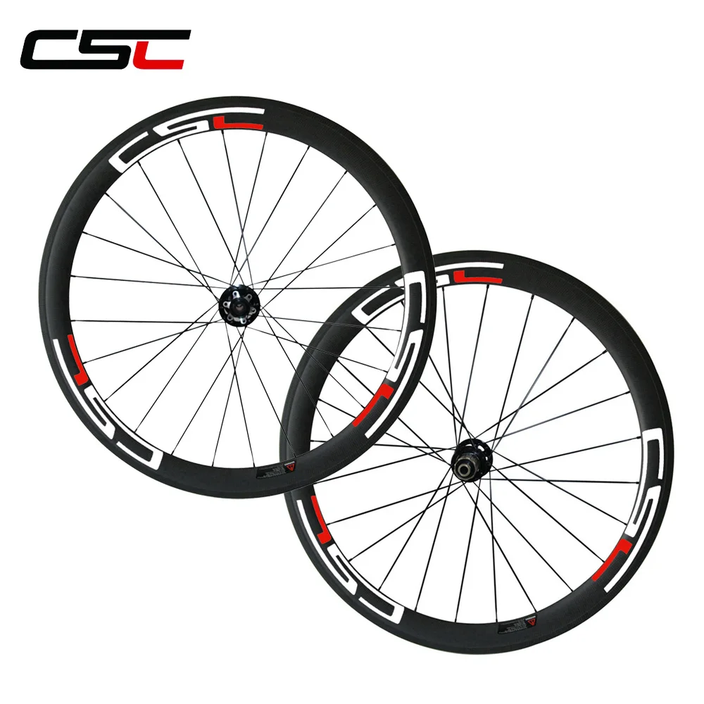 

CSC 6 Bolt Disc brake Carbon width 23mm deep 50mm tubular carbon cyclocross wheels Thau Axle or QR pillar 1420 sapim spokes