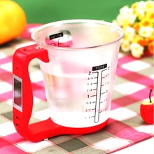 Digital Tasse Skala Elektronische Messgeräte Haushalt Krug Waagen mit LCD Display & Temp Messung messbecher Küchenwerkzeuge
