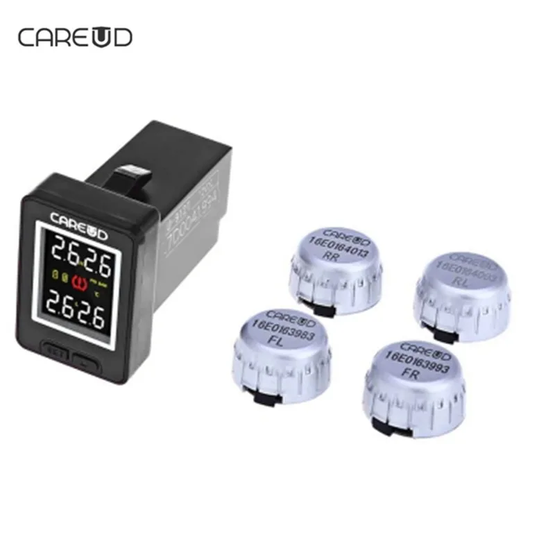 CAREUD U912 Авто Беспроводная TPMS система контроля давления в шинах с 4
