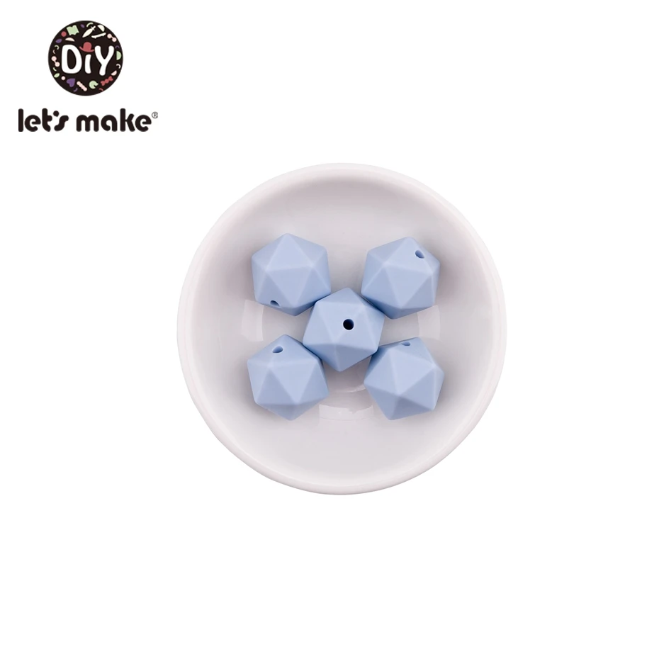 Silicone Beads Hexagon Teether Toy Baby