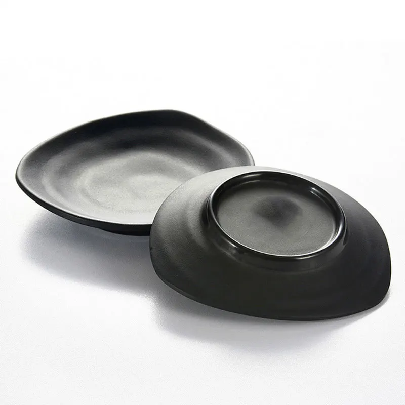 Buy Yilala Plastic Plate Black Color Dish Melamine