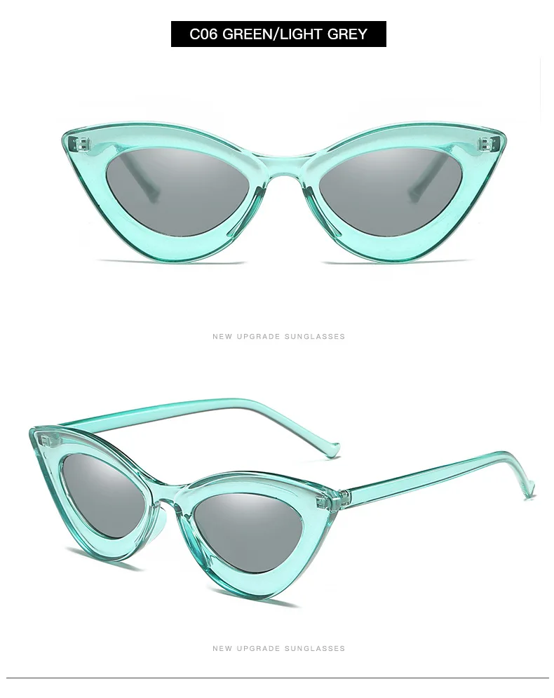 Oulylan, женские маленькие солнцезащитные очки кошачий глаз, винтажные, черные, зеленые, солнцезащитные очки, оттенки, женские, люксовый бренд, очки, солнцезащитные очки, UV400