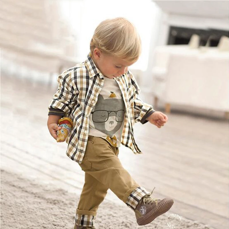 3 Stks Baby Jongens Kleding Pak Kinderkleding Sets Outfits Vintage Europese 2017 Kleding Plaid Shirt Jeans Jas 1381|plaid shirt jeans|kids clothes setkids clothes - AliExpress