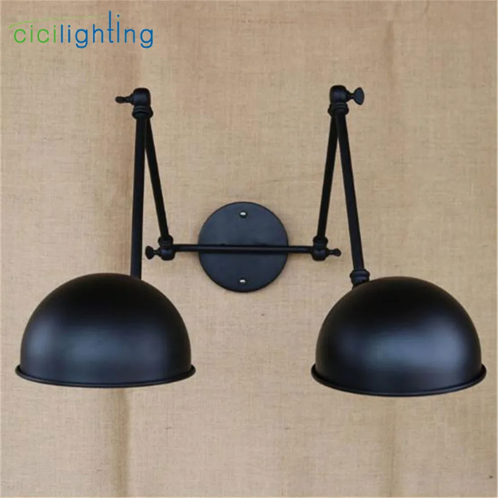 

Free shipping American country industry lampshade wall lamps Vintage Industrial Wall Light Edison lamp-chimney luminaria