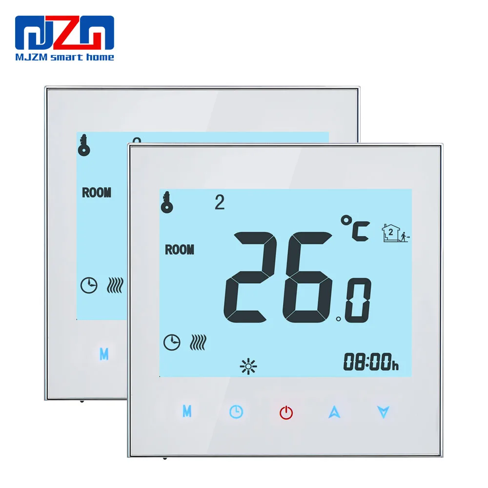 

MJZM 2pcs 16A-1000 LCD Touch Screen Room Temperature Controller Thermostat Weekly Programmable Underfloor Electric Thermostat
