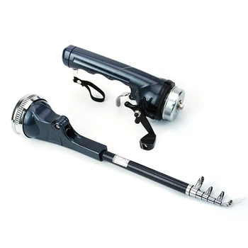 

Telescopic Fishing Rod Folding Portable Fishing Pole Combo Fiberglass Reel Fishing Spinning Rod Fish Tackle Set NEW