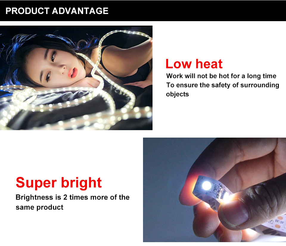 EeeToo USB СВЕТОДИОДНЫЙ светильник в полоску 5050 5 в светодиодный ленточный гибкий светильник теплый белый светильник белый светодиодный светильник с подсветкой ЖК-телевизор 0,5 м 1 м 2 м 3 м 4 м 5 м