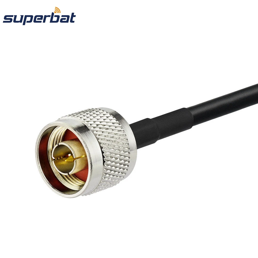 Superbat N Plug to RP-TNC Male(female pin) Connector Wireless Antenna Coaxial Cable Extension LMR195 15M for Wlan 3G/4G Wireless