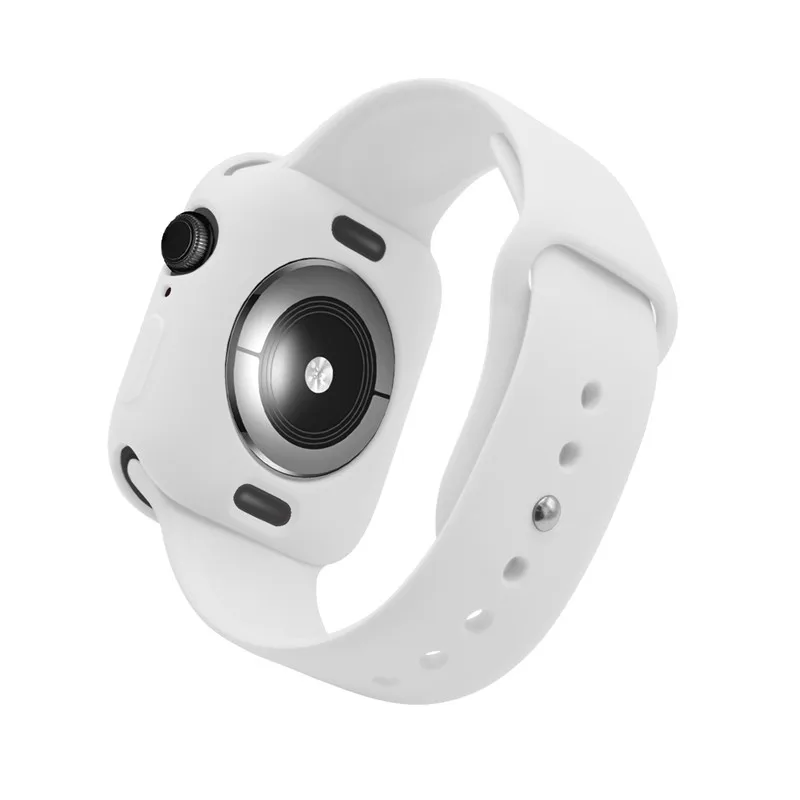 Мягкий силиконовый ремешок для наручных часов Apple Watch полос 4/3/2/1 Спорт браслета из