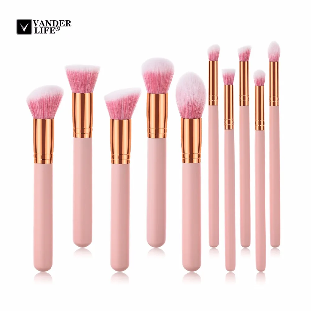 

VANDERLIFE 1Pcs Mini / Large Oblique Powder Blush Flat Head Flame Makeup Brush Cosmetics Tool Kits Pincel Maquiagem