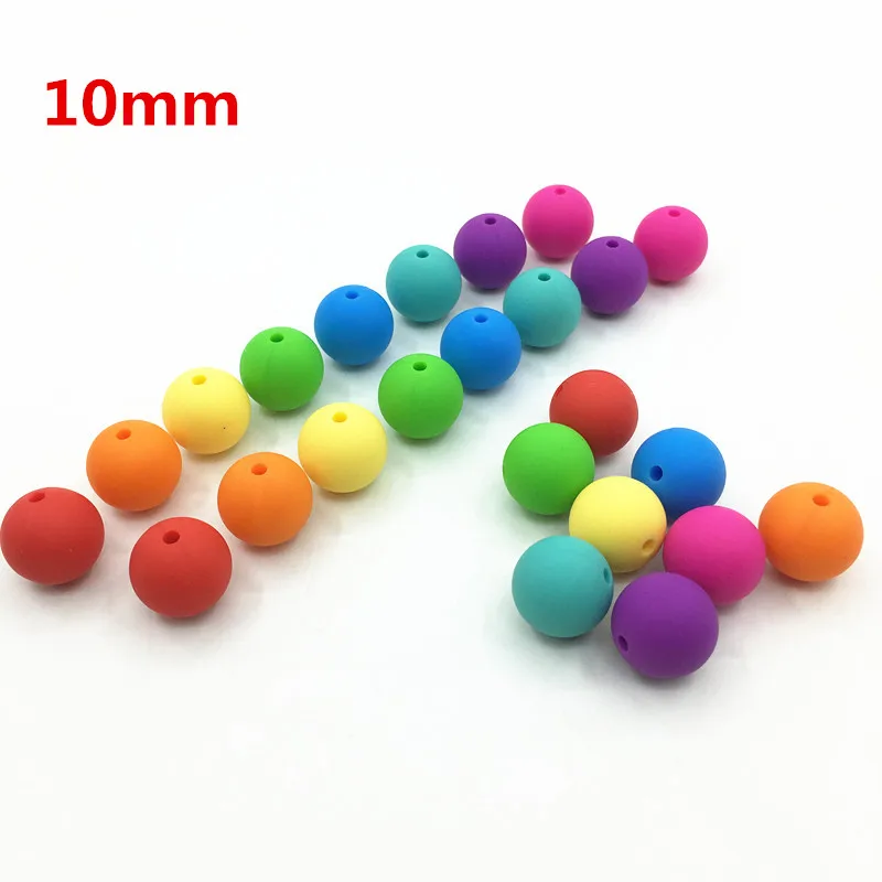 10MM silicone teething round Beads for Teething Necklace silicone