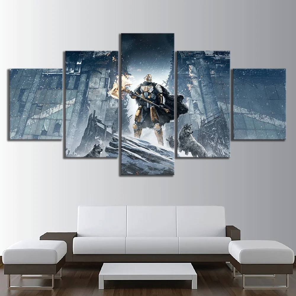 5 Piece Destiny 2 HD Wall Painting Canvas Art for Home Decor Game