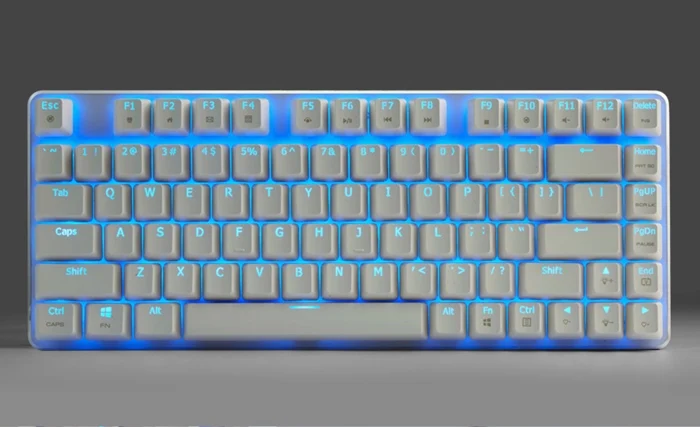 Все новые Magicforce 82 ключ USB проводной с подсветкой эргономичная Механическая игровая клавиатура Gateron/Cherry переключатели; Ice-Blue подсветка - Цвет: White Cherry Switch