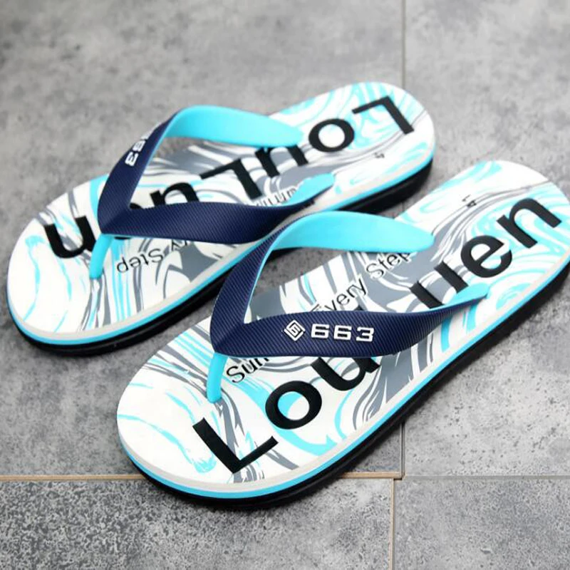 

COOLSA Men's Color Breathable Flip Flops Men's Summer Beach Slippers Outdoor Non-slip soft Slippers Home Flat Slides Wholesale
