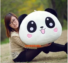 cute lovely huge panda toys lying plush panda toy panda with hearts on face toy soft doll birthday gift about 120cm