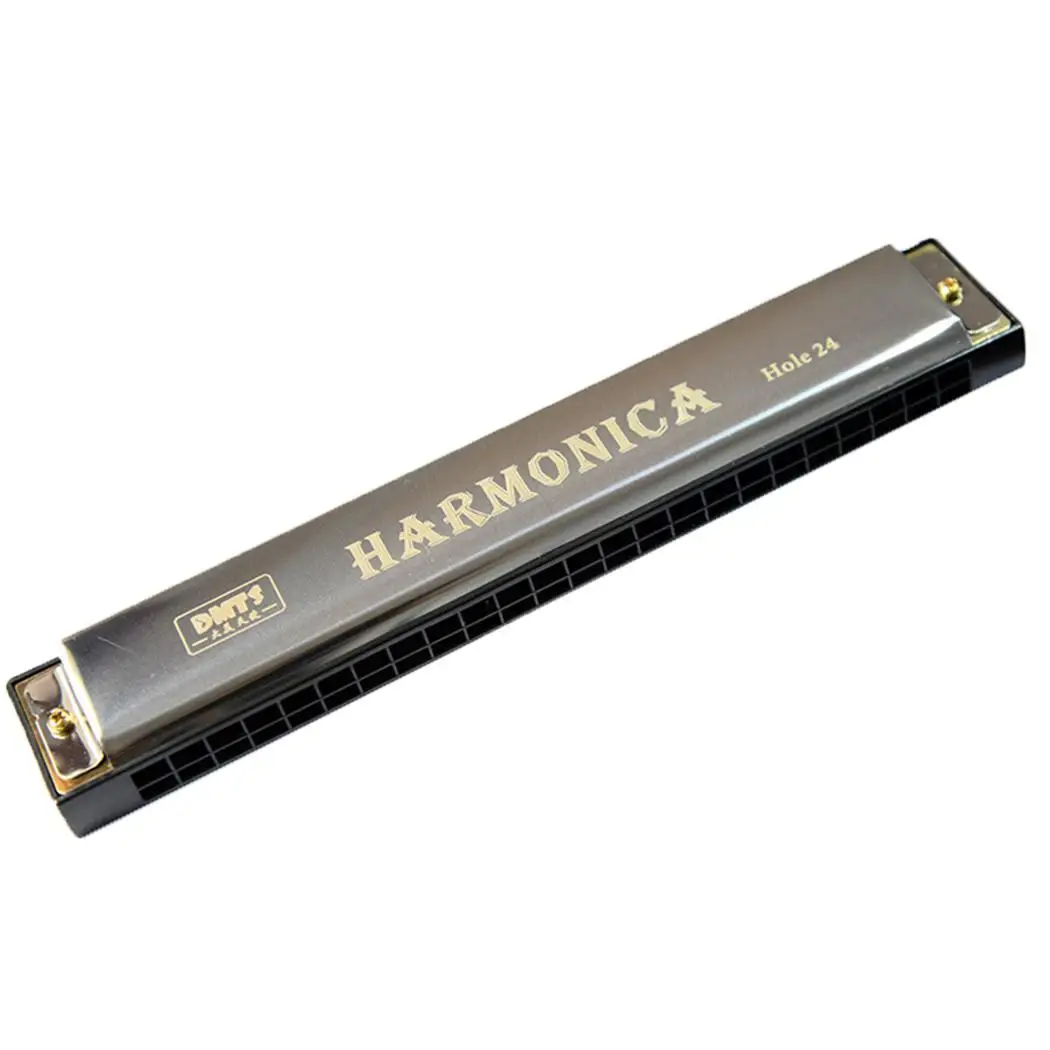 Diatonic 24 отверстия гармоника C Ключ золото серебро красный черный Начинающий