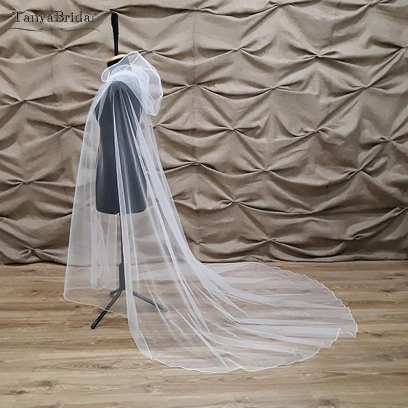 Soft Tulle Hood Wedding Cape Crocheted elegant Bridal Cloak Shawl 2m Length cape mariage Real DJ029 Soft Tulle Hood Wedding Cape Crocheted elegant Bridal Cloak Shawl 2m Length cape mariage Real DJ029