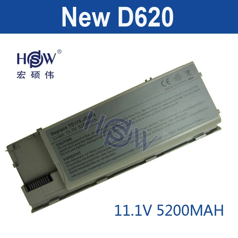 HSW Аккумулятор для ноутбука Dell Latitude D620 D630 D631 M2300 KD491 KD492 KD494 KD495 NT379 PC764 PC765 PD685 RD300 TC030