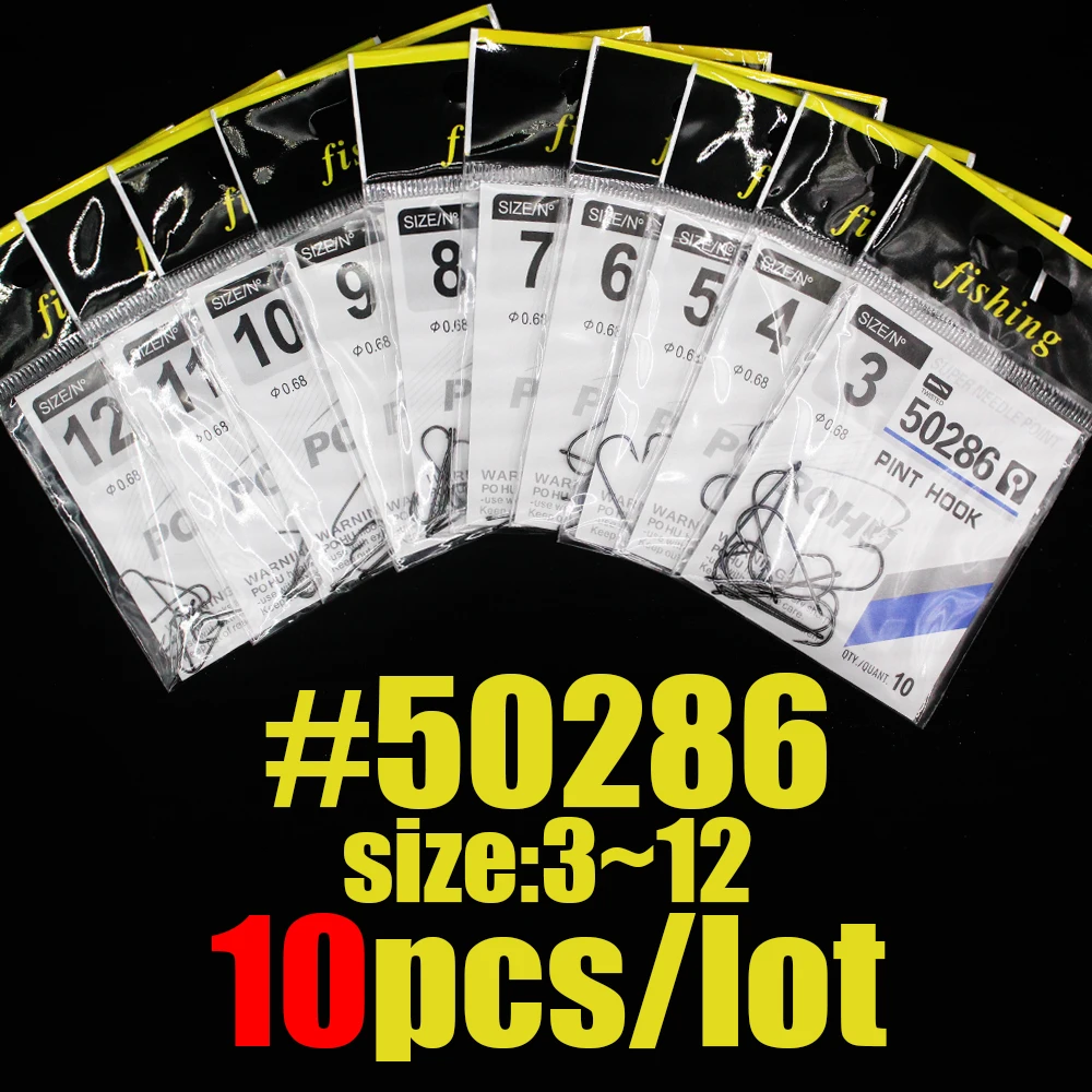 

MIPIKE 1 Pack 3#-12# Pint Hook Carp Fishing Hooks High Carbon Steel Fishhooks Matt Black Barbed Curve Shank