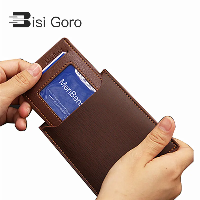 BISI GORO мужской кошелек модные кошельки для мужчин с монетой Карманный Кошелек ID клатч держатель для карт с молнией водостойкая сумка