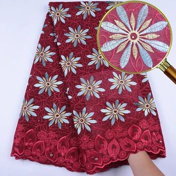 

Latest Nigeria Swiss Laces High Quality Swiss Voile Laces Switzerland Cotton African Dry Lace Fabric For Man Women Dress 1563B