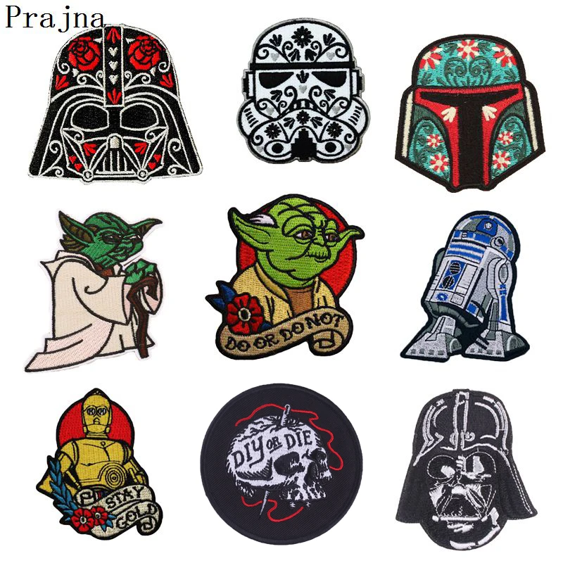 Buy Prajna Star Wars Embroidered Patches Robot Iron On Patch Yoda Storm Trooper