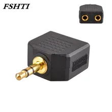 Высокое качество 3,5 мм стерео разъем для наушников сплиттер адаптер 1 штекер на 2 розетки сплиттер Y адаптер Прямая поставка