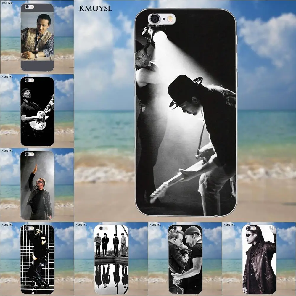 

Kmuysl For iPhone 4 4S 5 5C SE 6 6S 7 8 Plus X Galaxy S5 S6 S7 S8 Grand Core II Prime Alpha Soft Pattern Case Cover U2 Rock Band